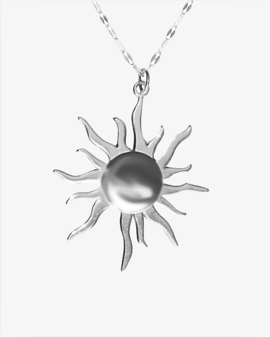SHINE - SILVER SUN NECKLACE