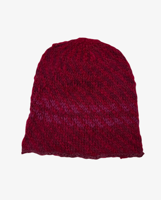 Sneda linjer Mössa (röd/rosa)
