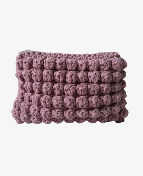 Virkad Bubbliga Necessär, Rosa - Mellan storlek