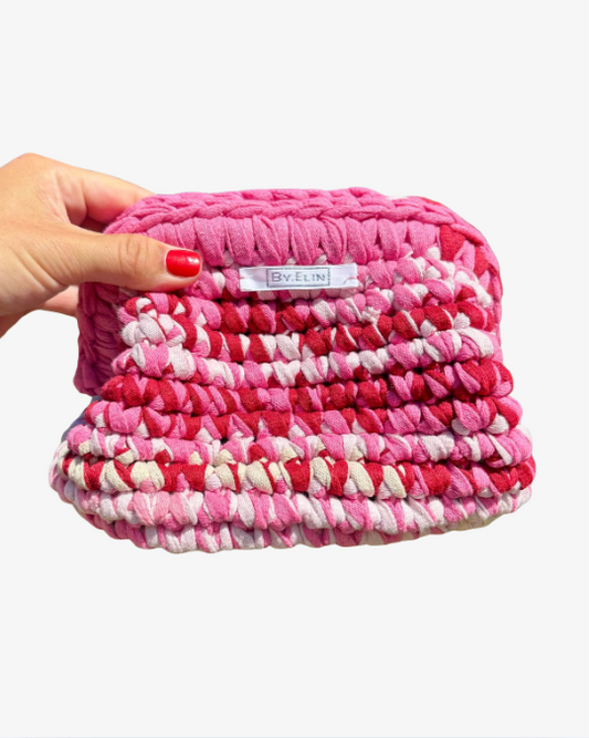 AGNES clutch - Mellan - Blandad rosa