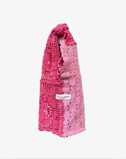 Liten Virkad Väska - Rosa