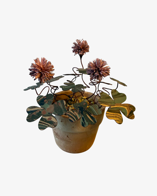 Trifolium växt Skulptur