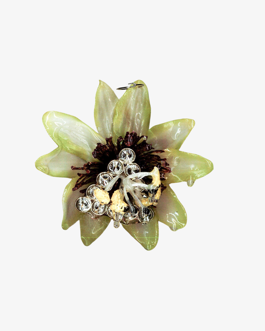 WET PASSIFLORA Gröna örhängen