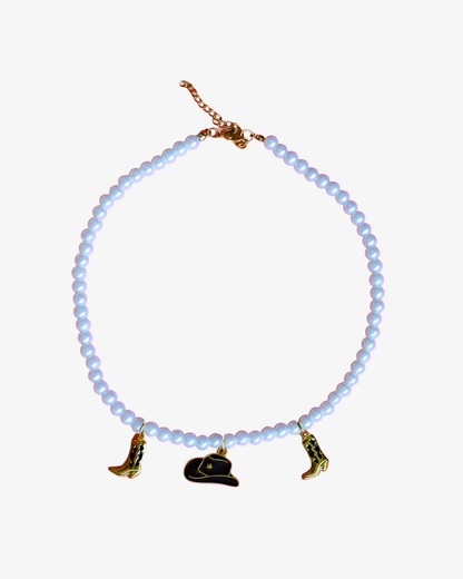 Western Cowboy Hat / Cactus Boots Pärlhalsband