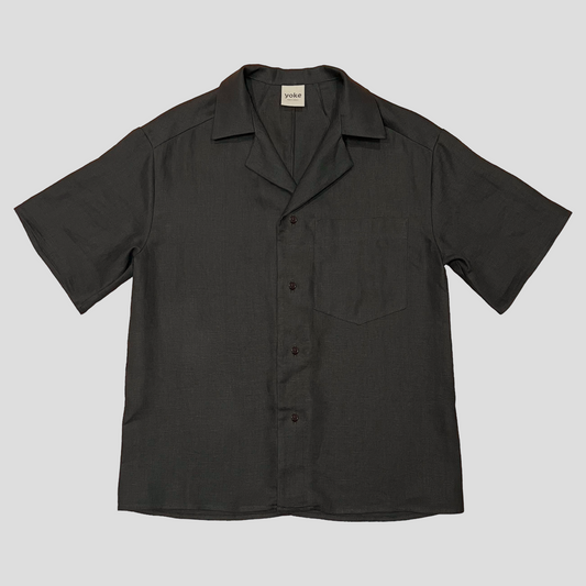 Brown Linen Cuban Shirt