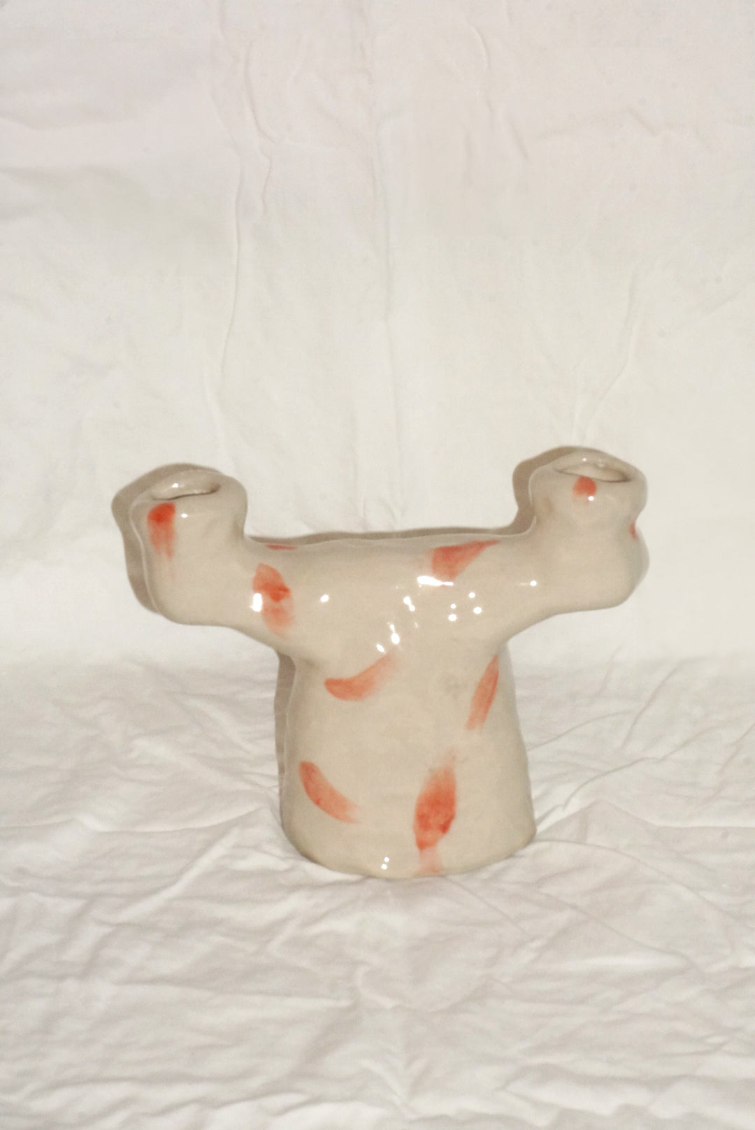 CHUNKY CANDLE HOLDER RED