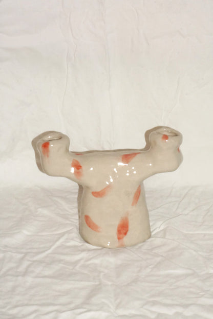 CHUNKY CANDLE HOLDER RED