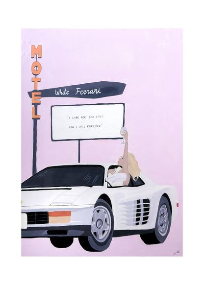 White Ferrari - Poster