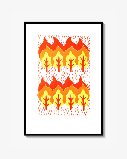 Fire forest Poster