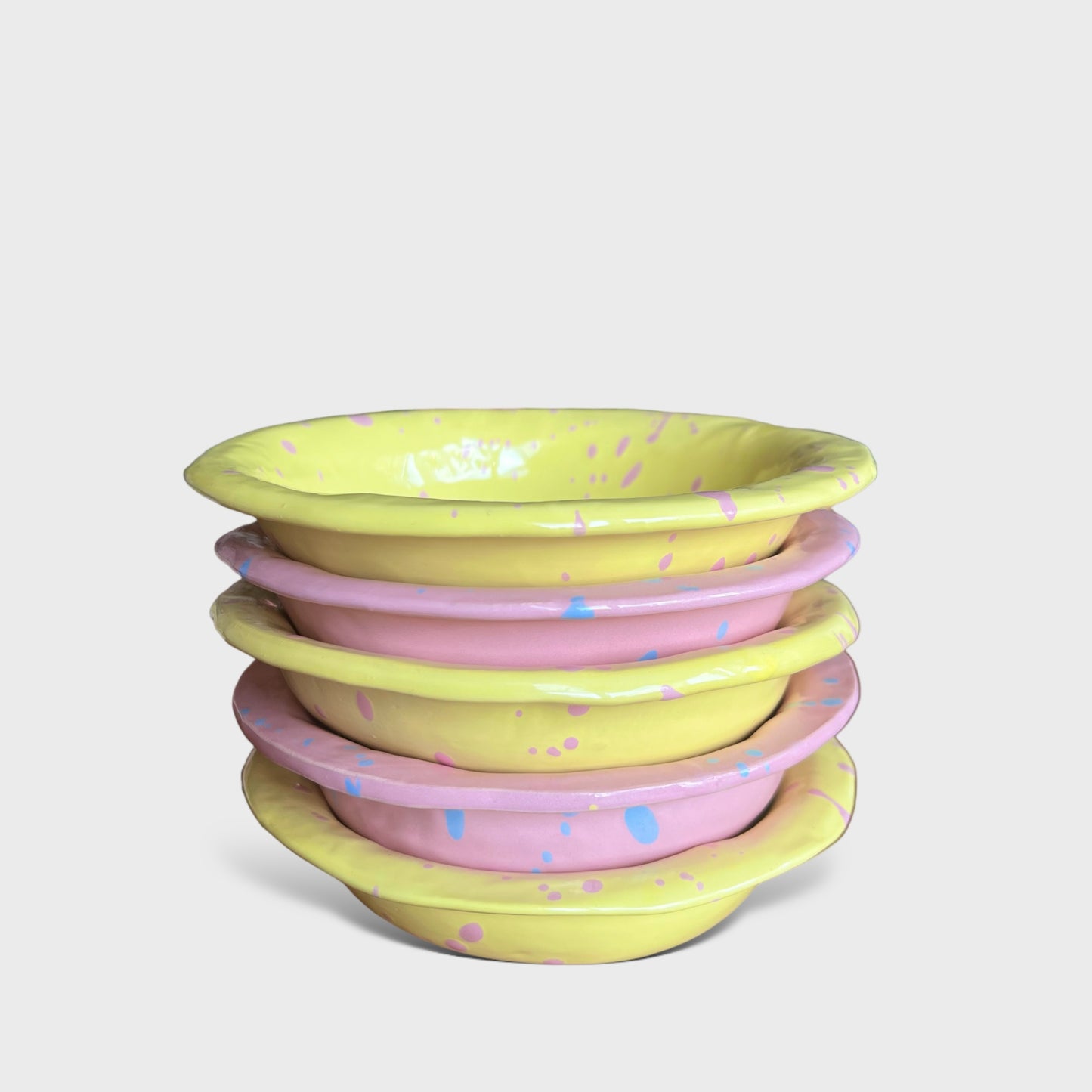 Spotted bowl - Yellow & Pink