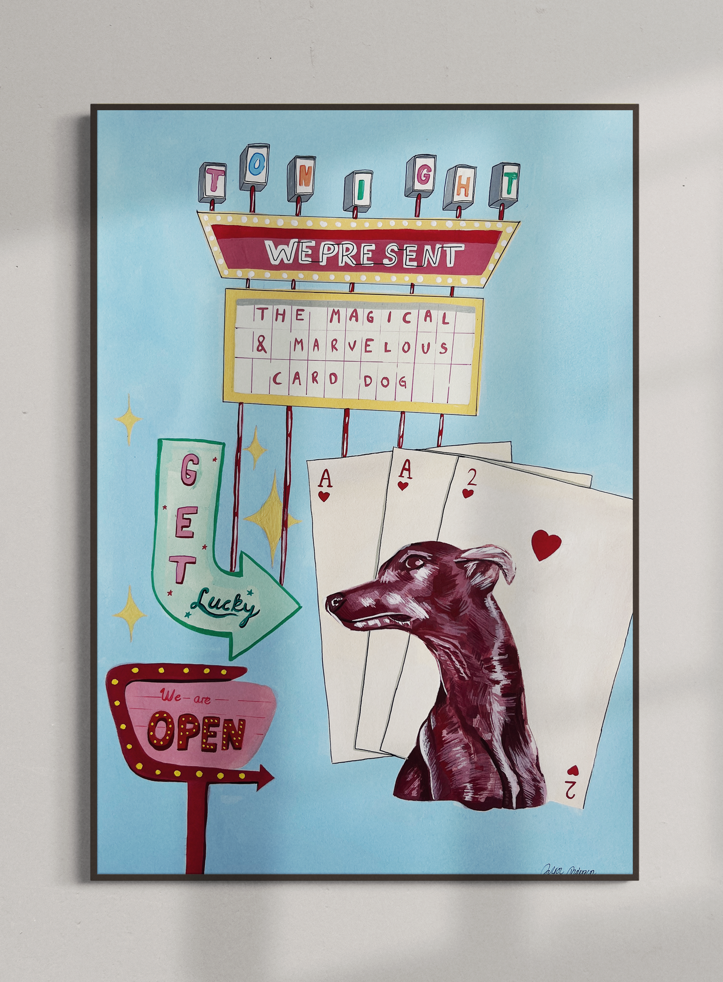 The Magical and Marvelous Card Dog (Poster)