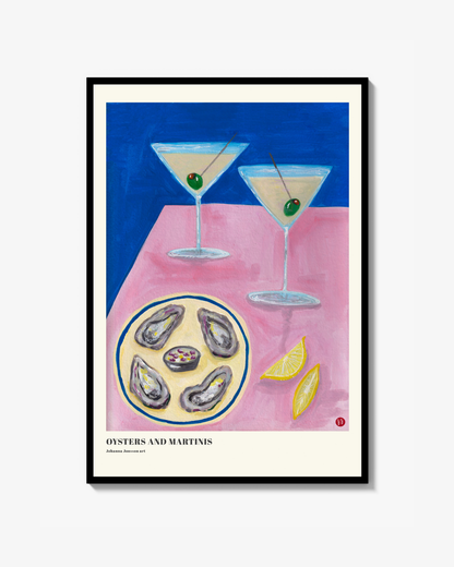 Oysters and Martinis - Poster