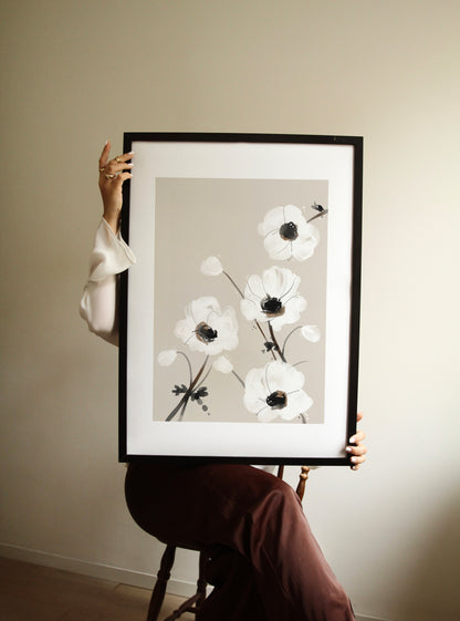 Poppy field beige Poster