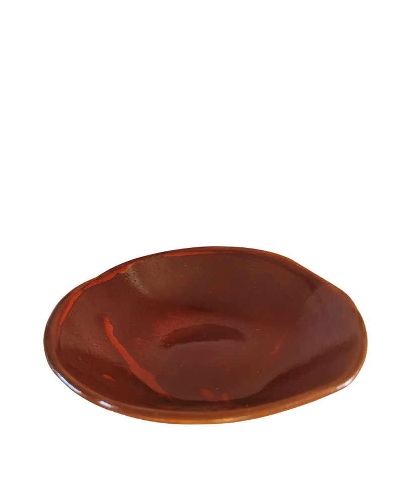 Handmade small snack bowl - black/grey