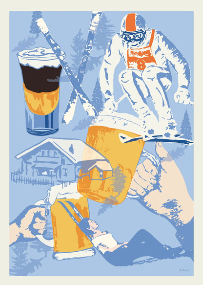 Ski collage Poster