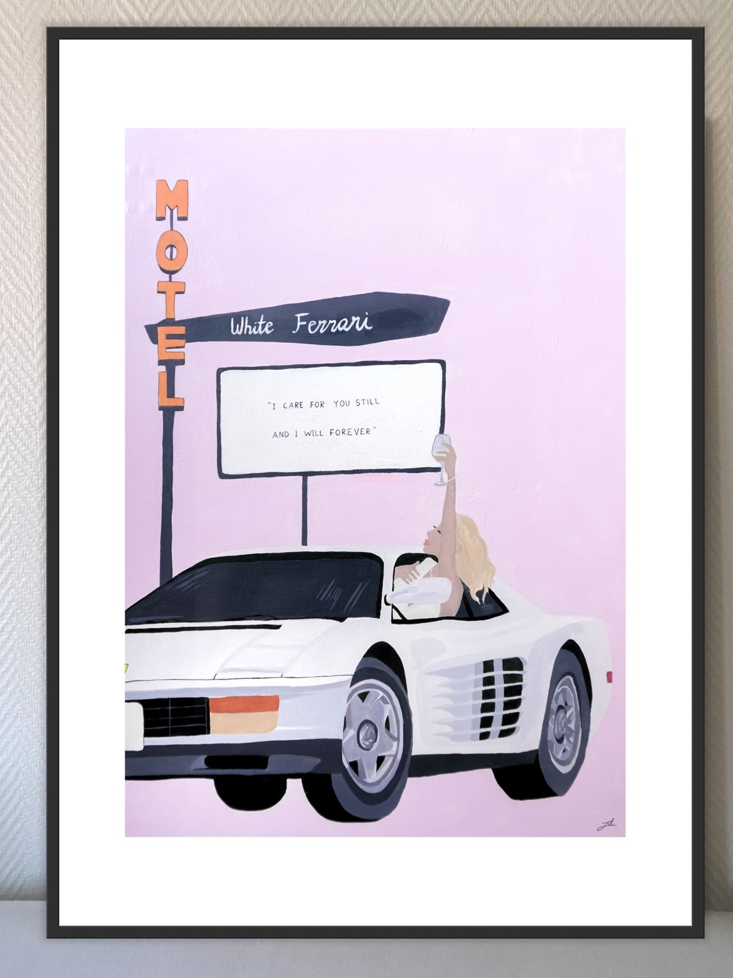 White Ferrari - Poster