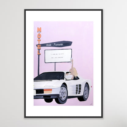 White Ferrari - Poster